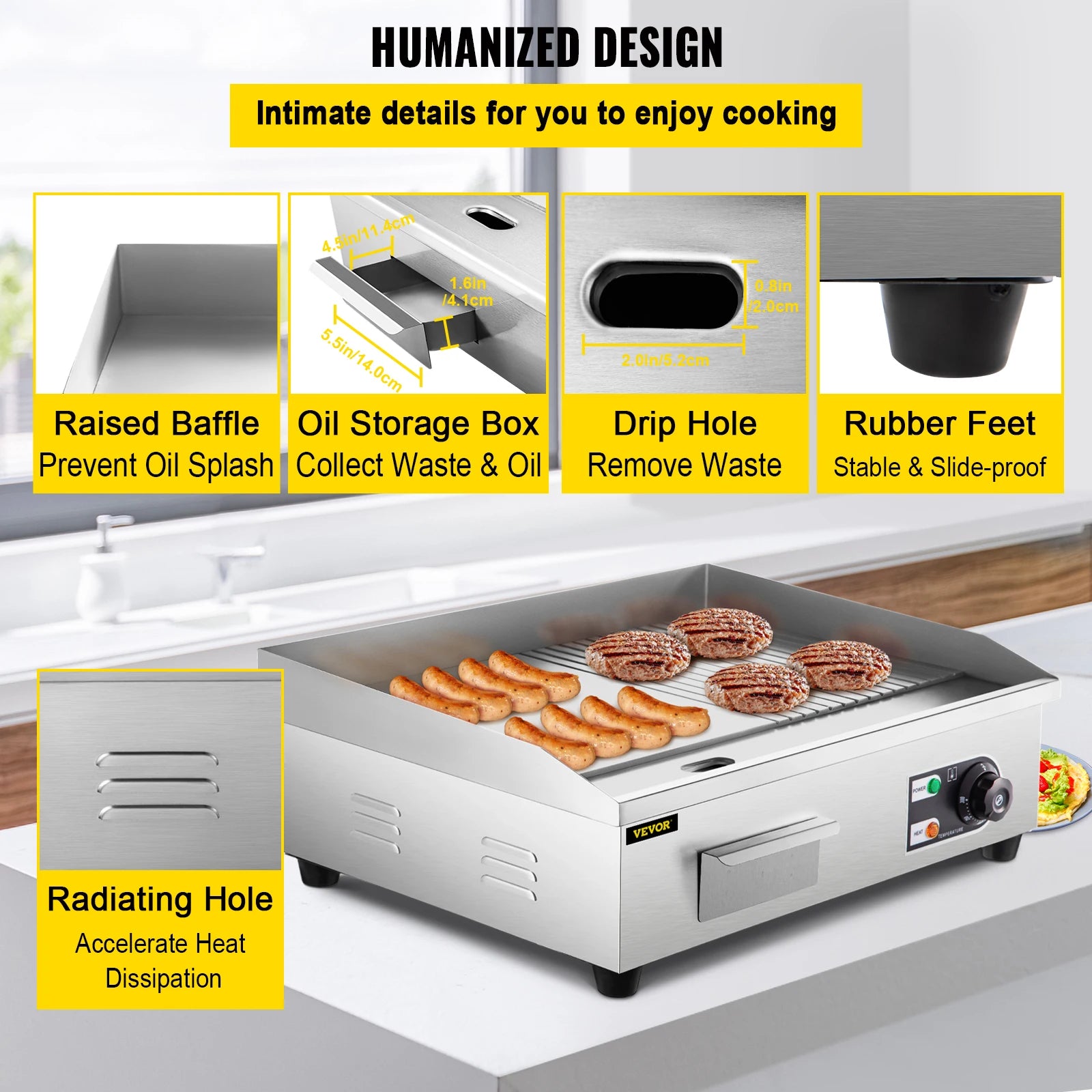 Plancha Électrique VEVOR 54X42