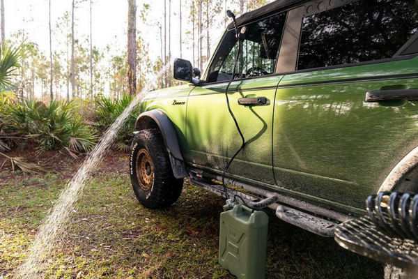 Sandycats trailwash Wild Shower setup