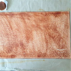 Hand rubbed dyeing technique Sparrowhawk Leather handmade in NZ 1st dye