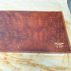 Sparrowhawk Leather logbook cover hand rubbed leather dyeing technque 3rd application
