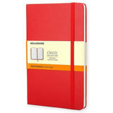 Moleskine Large Classic Notebook in Scarlet Red stocked by Sparrowhawk Leather NZ (Personalised leather notebook covers handmade to fit) 