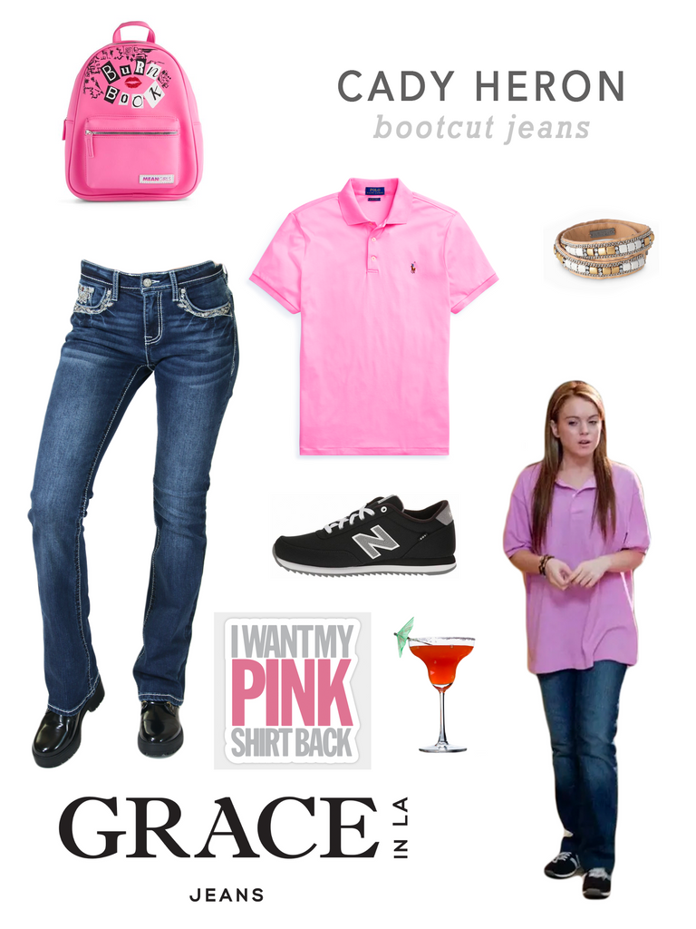 Grace in LA Mean Girls Cady Heron Costume in Bootcut Denim Jeans