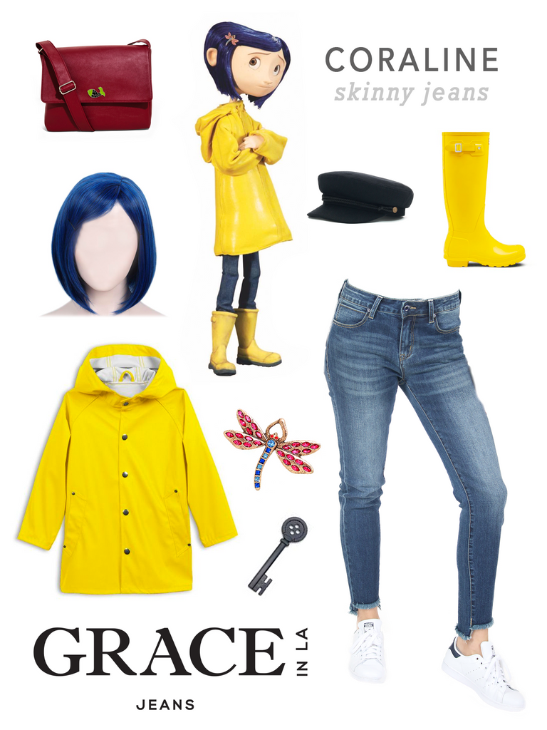 Grace in LA Coraline Costume in Skinny Denim Jeans