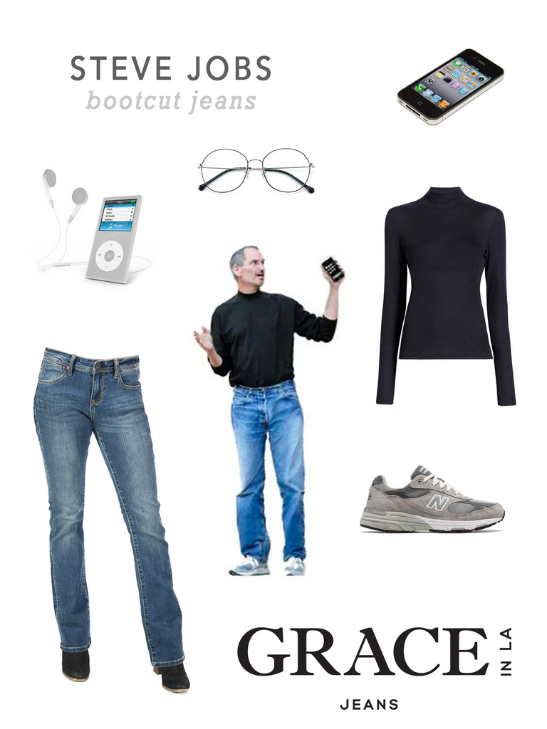 Grace in LA Steve Jobs Costume in Bootcut Denim Jeans