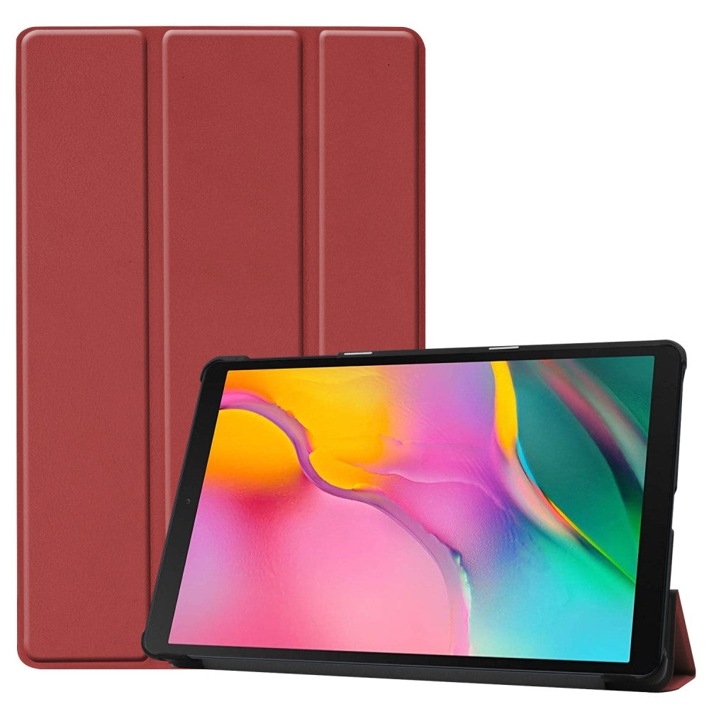 Samsung Galaxy A 10.1" (2019) Foldbart Cover m. Ståfunktion - Bordeaux Rød | Samsung Galaxy Tab A 10.1" |