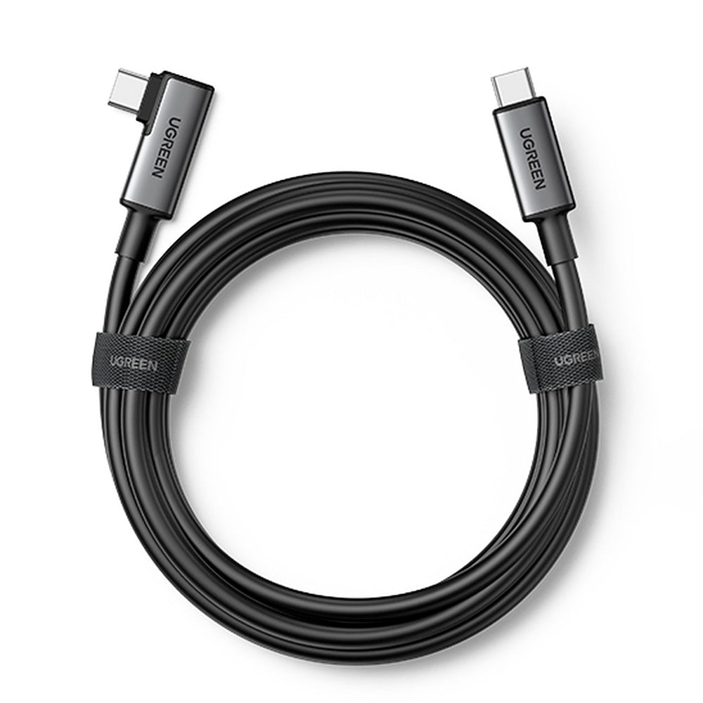 Ugreen Vinklet til USB-C Kabel 60W 5 Meter - Sort | Kabel - USB-C til USB-C |