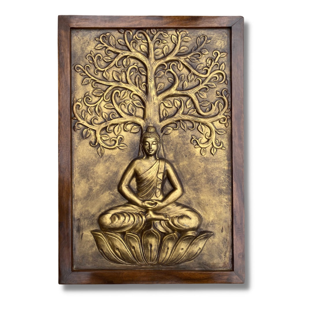 BUDDHA 3D Relief Mural WALL ART - Tree of Life Decor