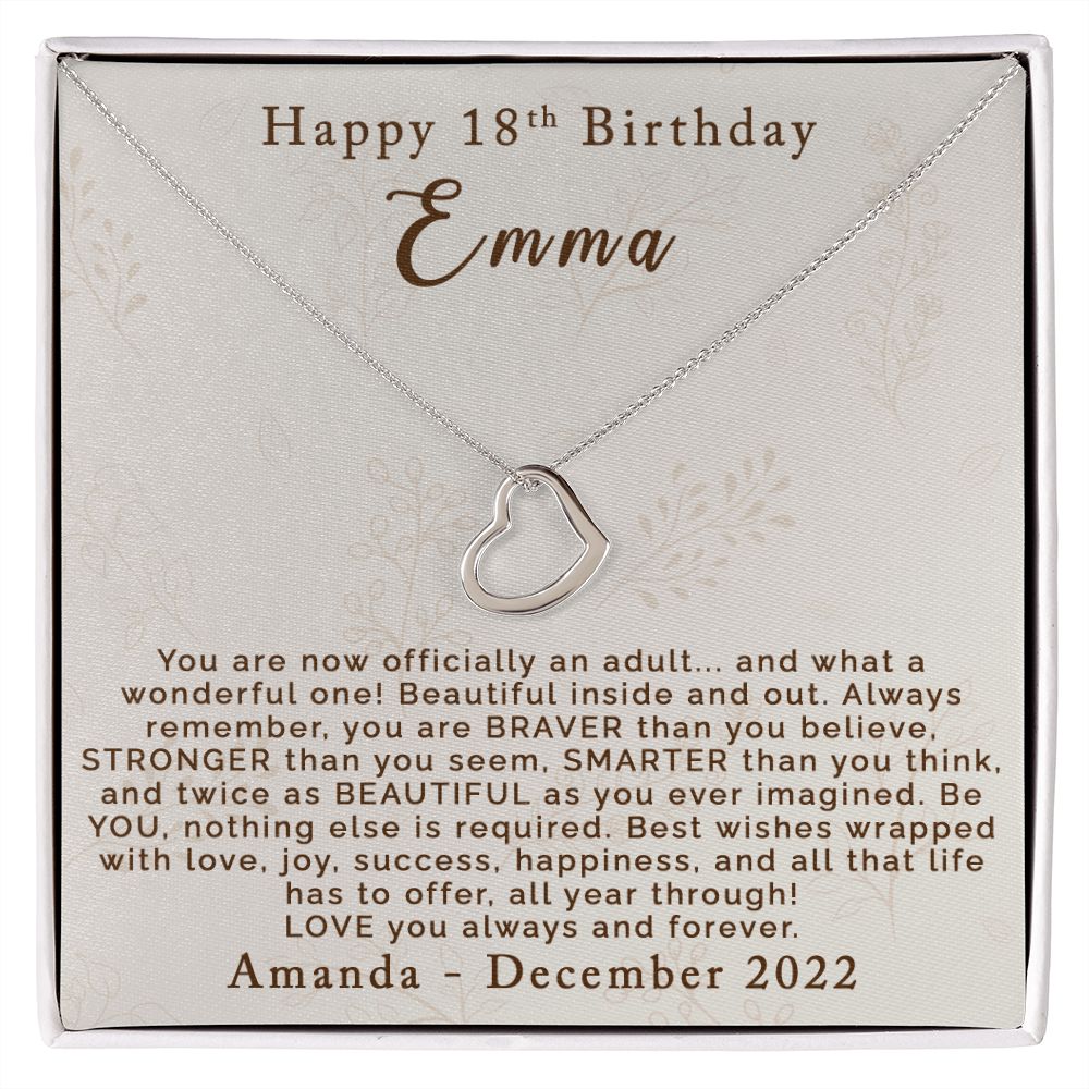 Personalised Birthday Birthstone Crystal Necklace Card - Ellie Ellie