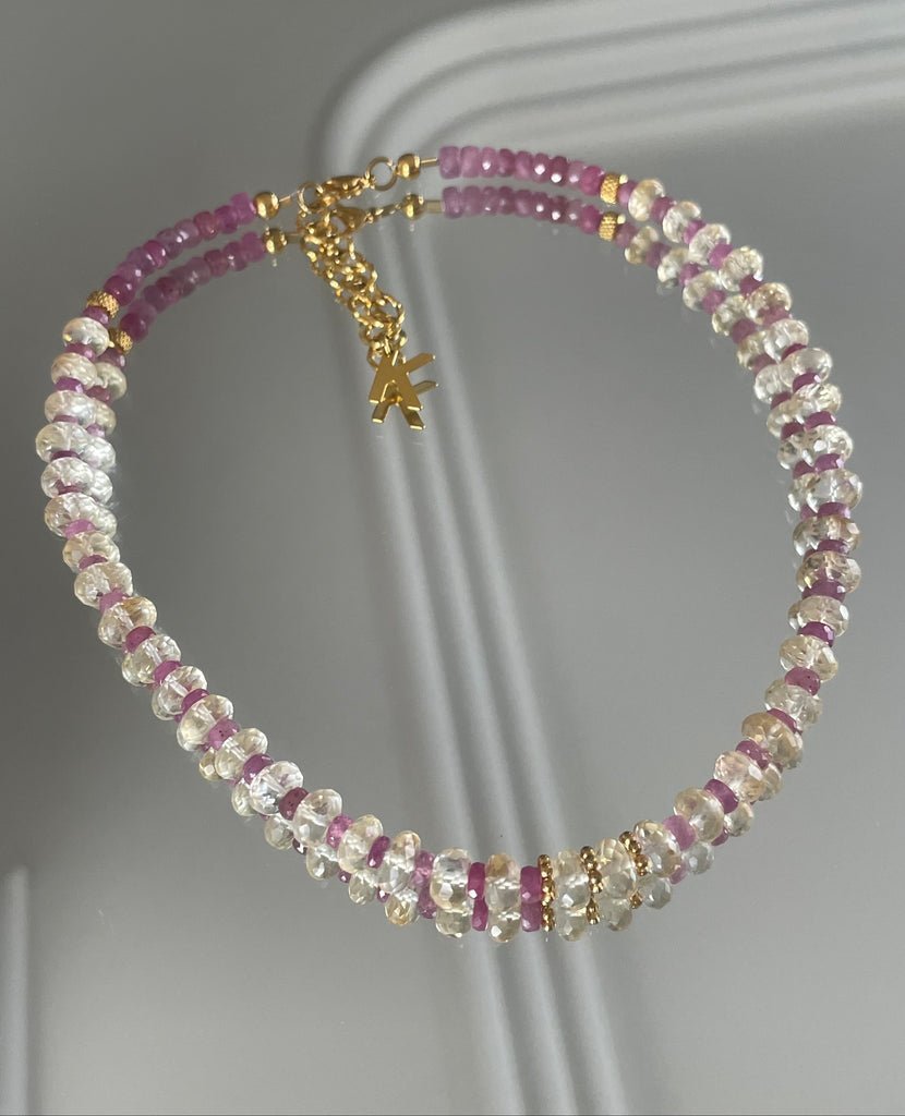 Esmeralda Pink Sapphire Necklace