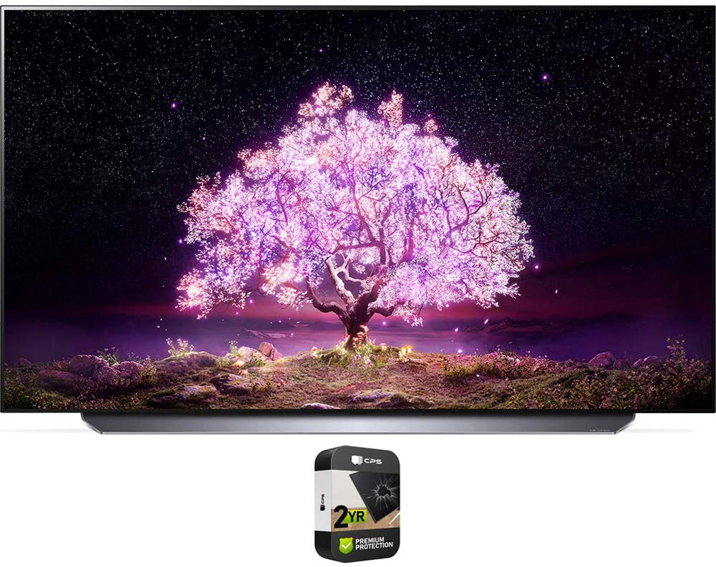 LG OLED77C1PUB 77 Inch 4K Smart OLED TV with AI Thinq 2021 Model Bundle