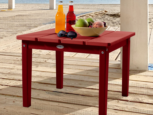 Cape Adirondack Large Side Table in Boathouse Red