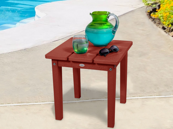 Cape Adirondack Small Side Table in Boathouse Red