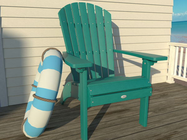 Waterfall Comfort Height Adirondack Chair in Seaglass Blue