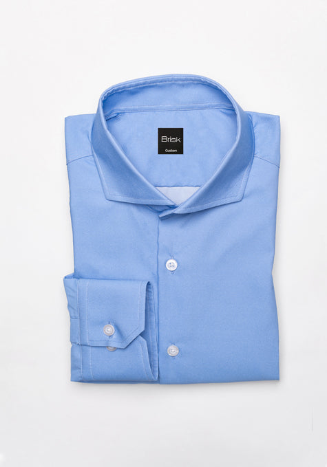 Image of Mid Blue Performance Ultra Stretch Shirt - Wrinkle Free