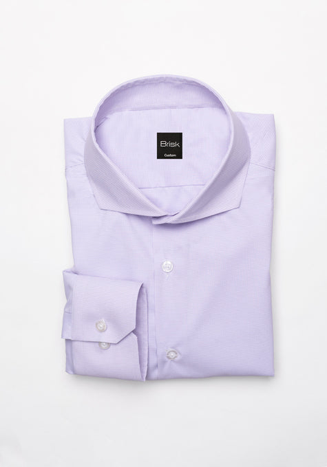 Image of Lilac Micro Houndstooth Performance Ultra Stretch Shirt - Wrinkle Free