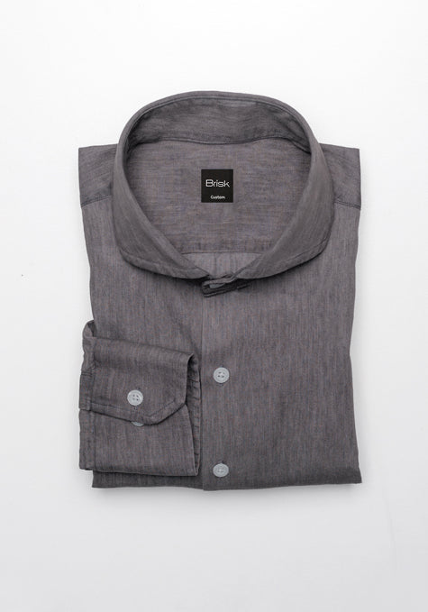 Image of Grey Denim Medium Wash Shirt