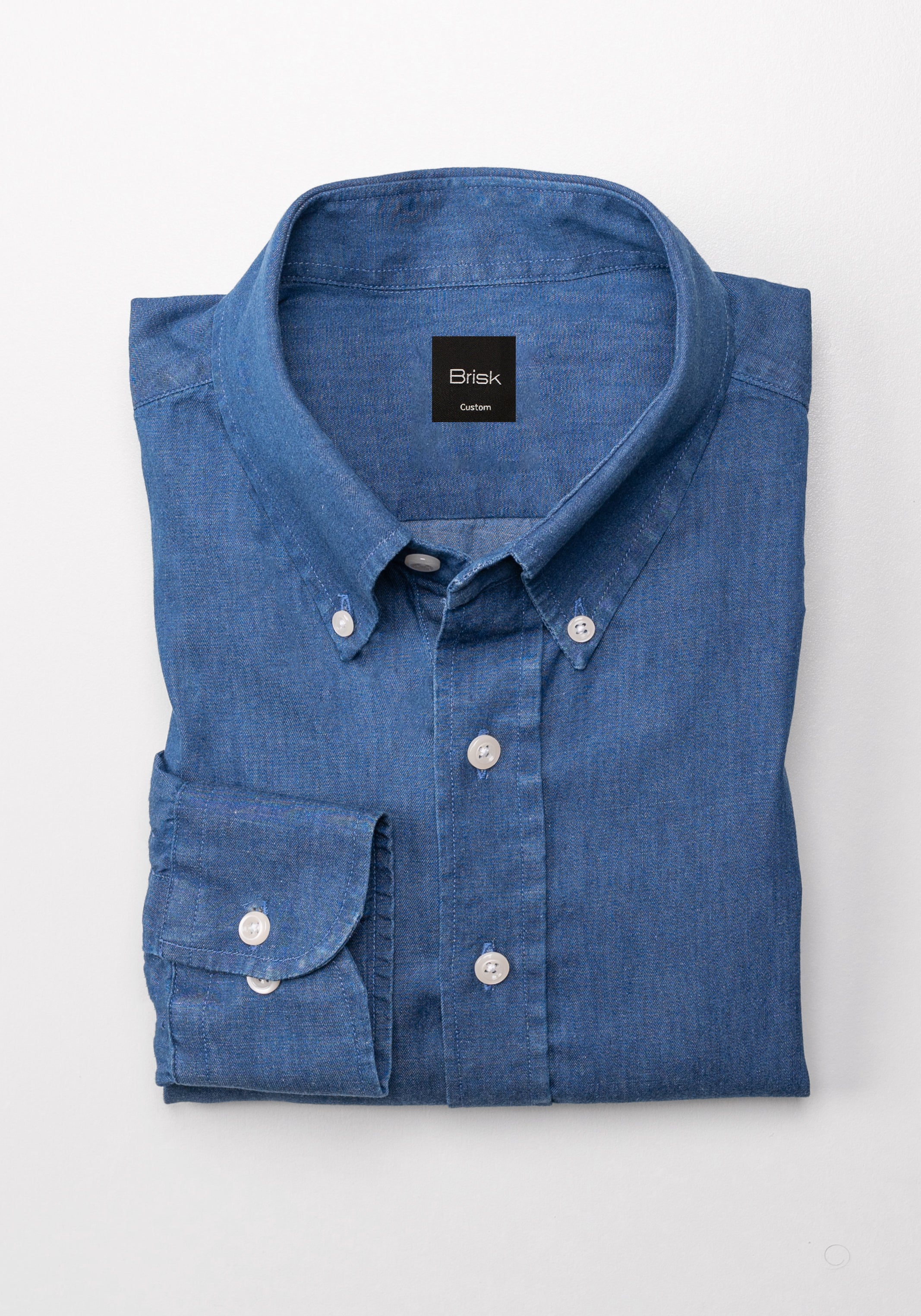 Image of Denim Dark Wash Shirt - Button Down Collar