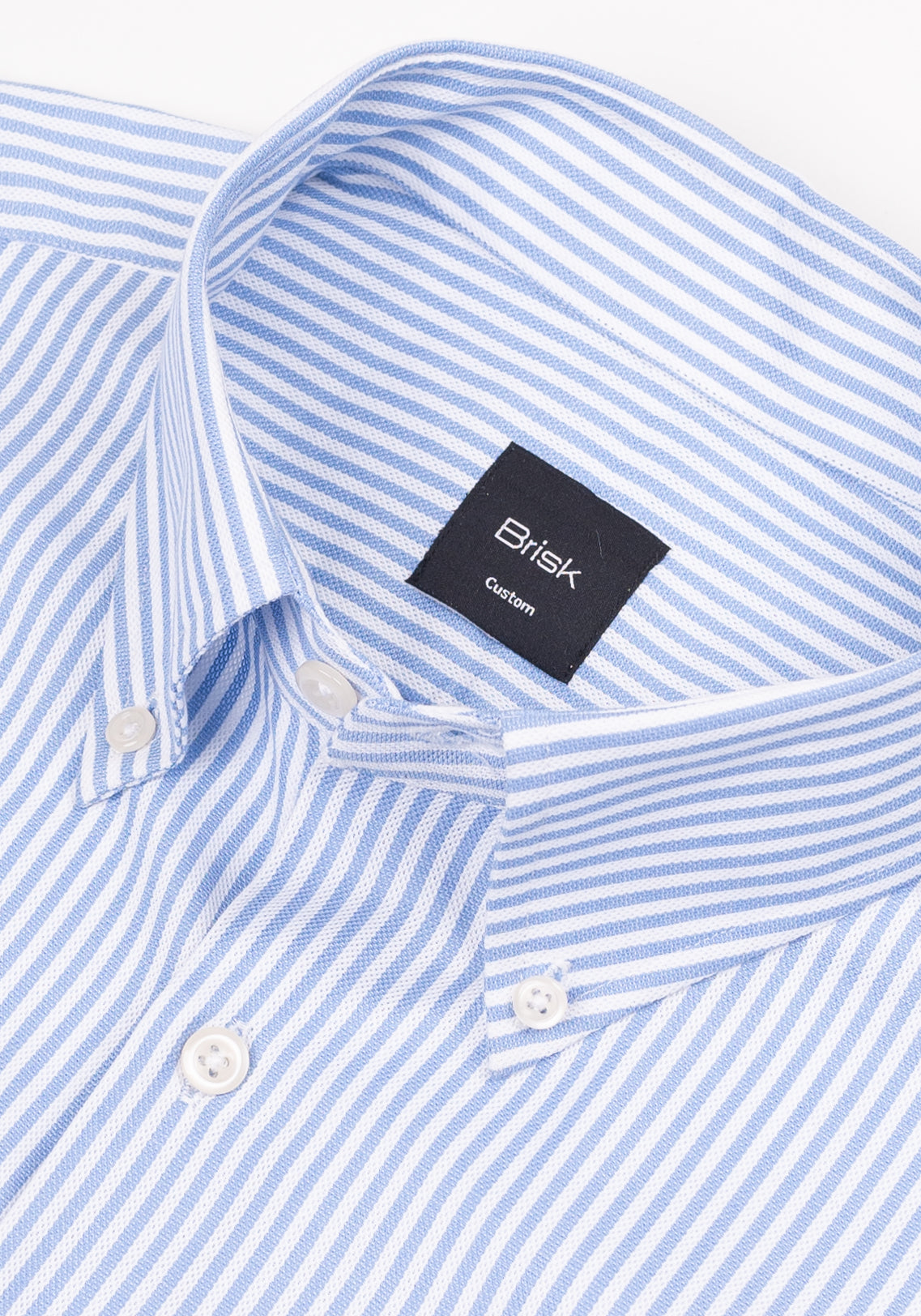 Crisp Sky Blue Leno Weave Stripes Shirt – Brisk | Custom Shirts