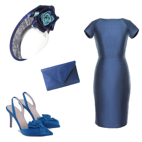 Blue Mother of the Groom outfit, garden party outfit ideas
