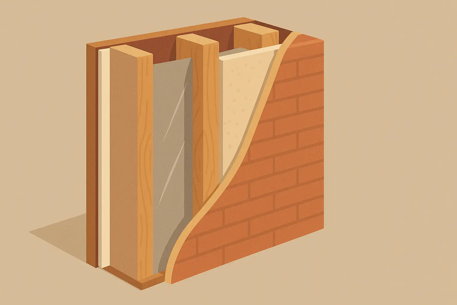Wall insulation and vapor barrier setup for wine cellar