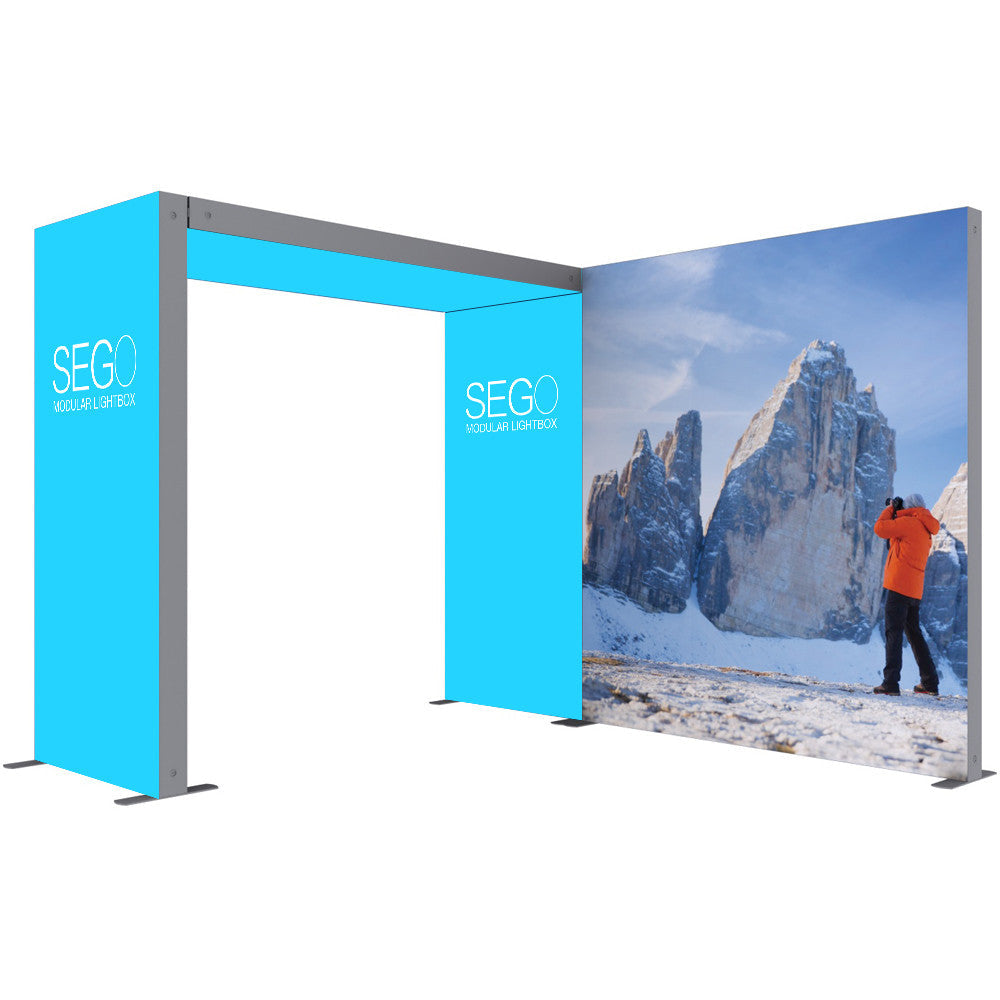 10 x 10ft. SEGO Modular Lightbox Display Configuration C Double-Sided (Graphic Package)
