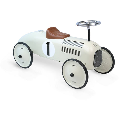 vilac classic ride on car in off white