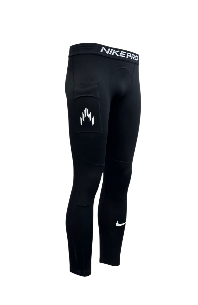 Nike Men's Pro Warm Tights Trousers, Black/White, XL : : Fashion