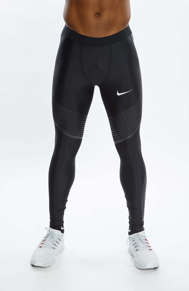 Nike Power Tech Mens Running Soccer Tights Pants Black Sz S L XL