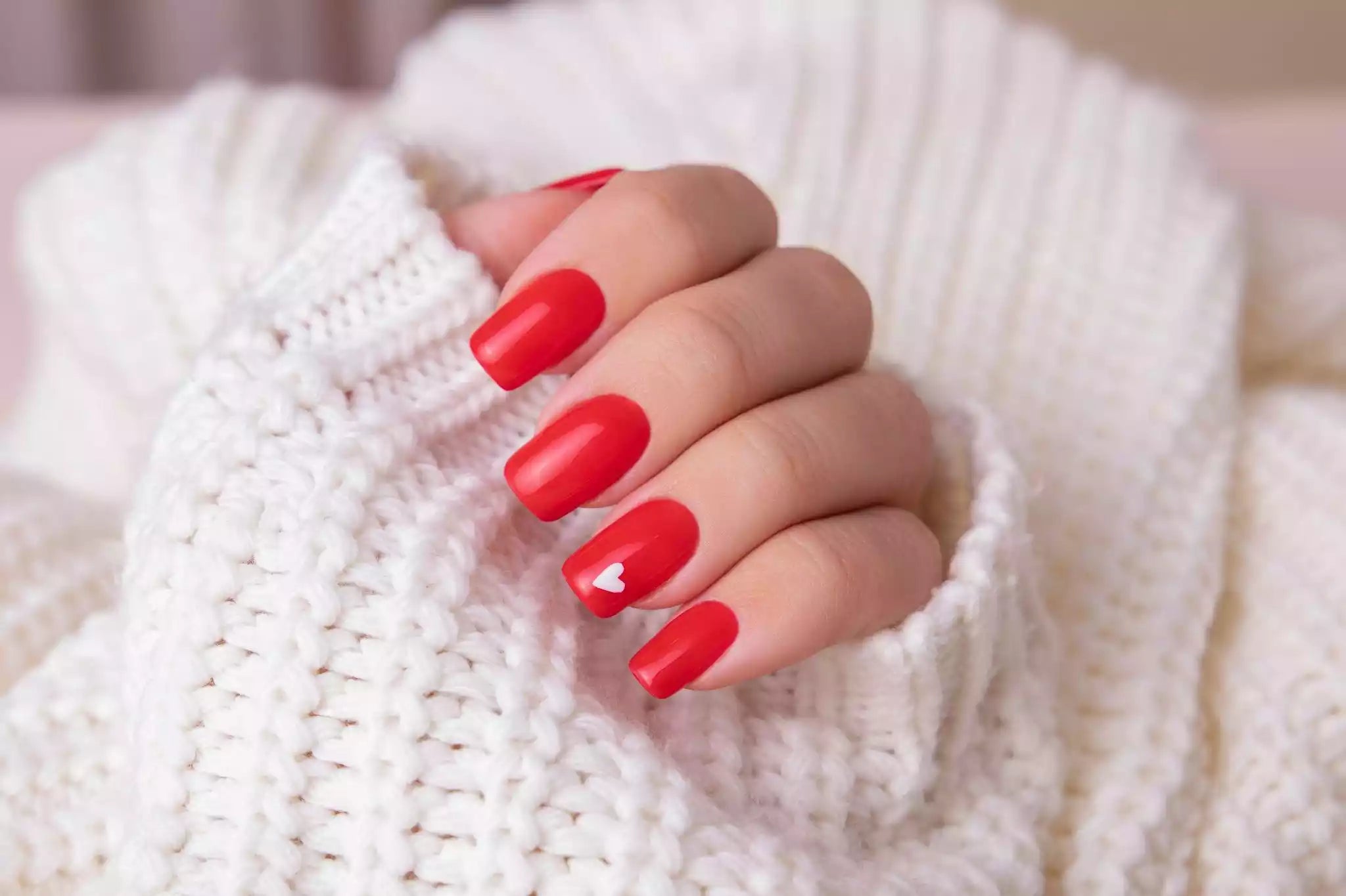 Press-on nails rouge