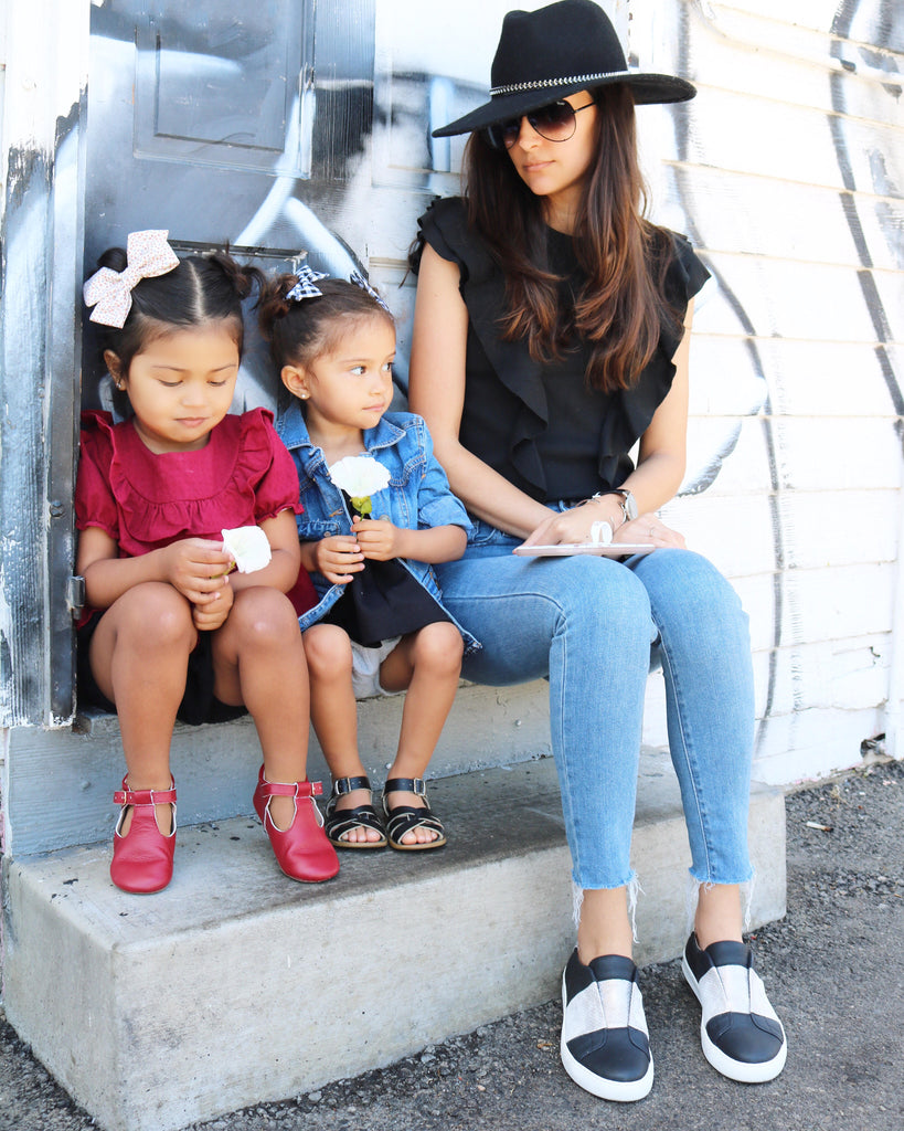 Twinning is winning + we love how cozy + cool these twins looks in