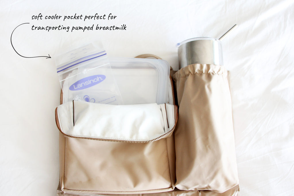 pack breastmilk inside cooler pocket