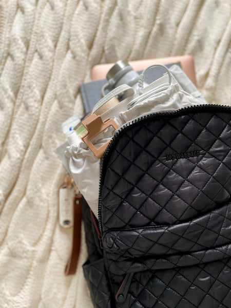 MZ Wallace Backpack with ToteSavvy Mini packed for Everyday