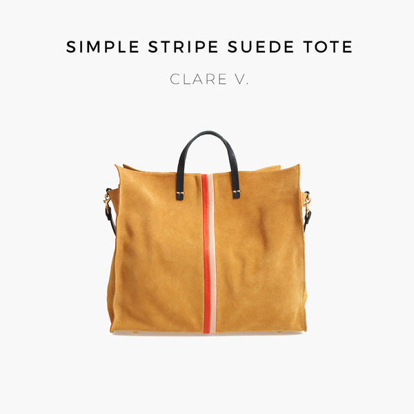 clare v suede tote