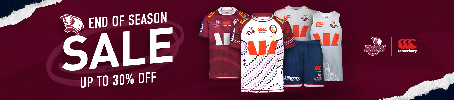 Queensland Reds Official Apparel End Of Season Sale