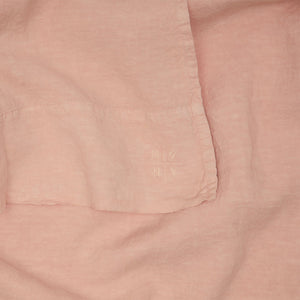 Simple Linen Flat Sheet - Blush
