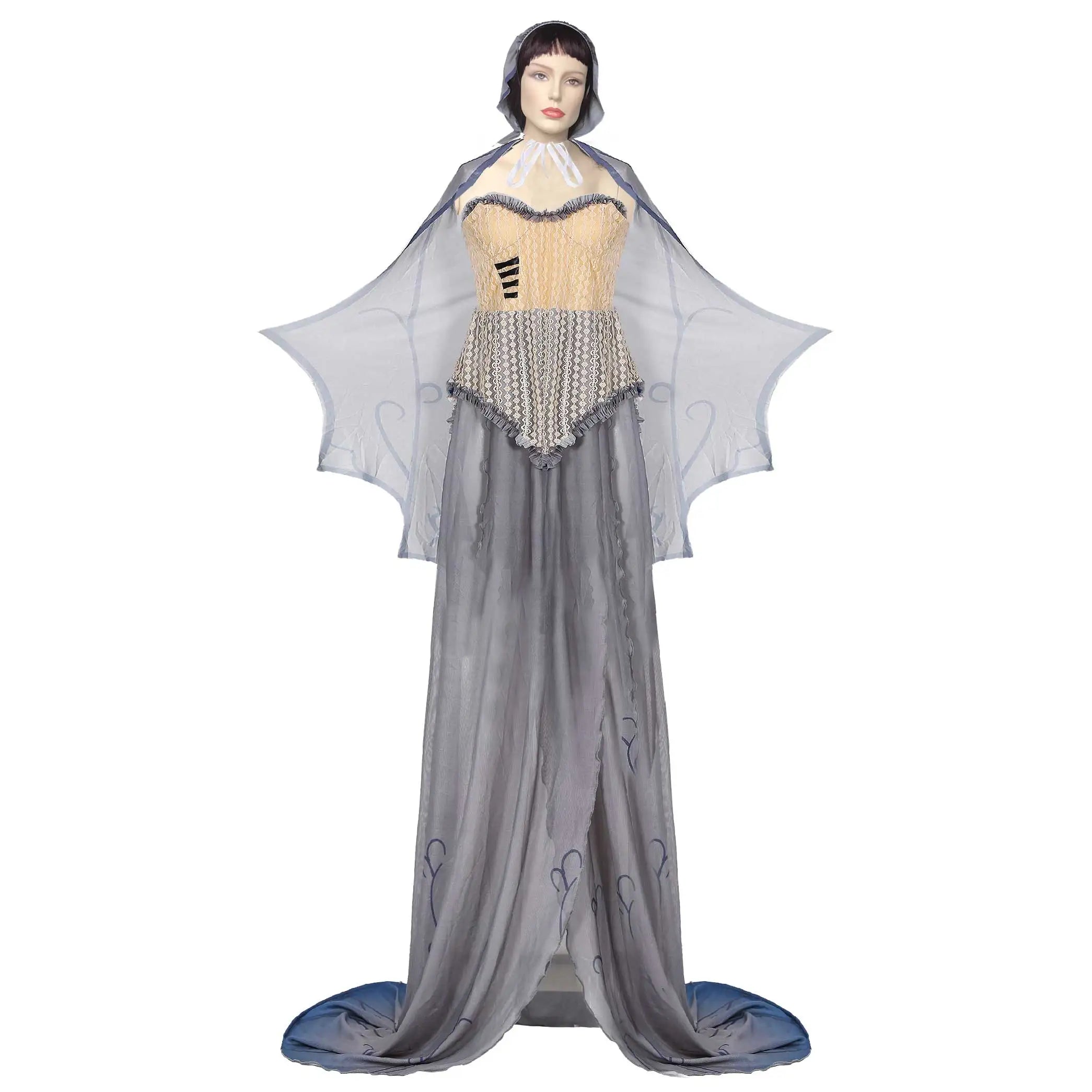 Haunting Ghost Bride Cosplay Dress for Halloween Party - Image 22