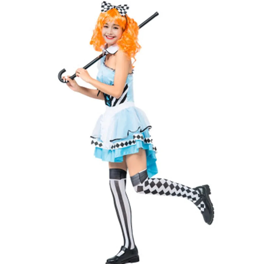 Enchanting Alice in Wonderland Sissy Maid Cosplay Costume - Image 22