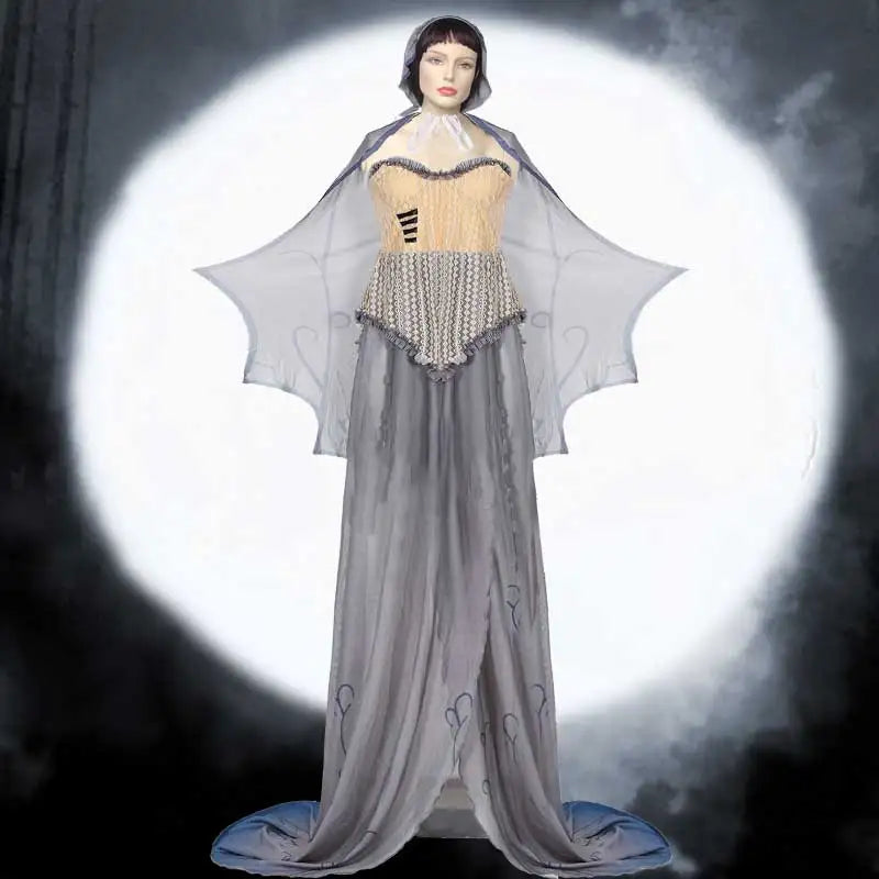Haunting Ghost Bride Cosplay Dress for Halloween Party - Image 4
