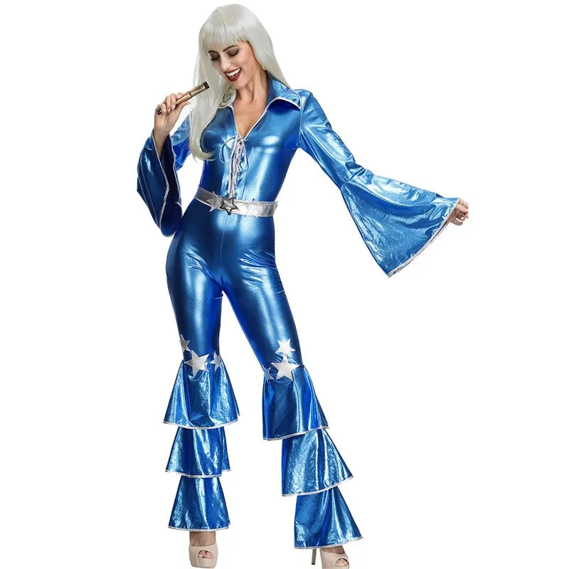 Retro Disco Diva Jumpsuit Costume for Halloween Parties - Image 15