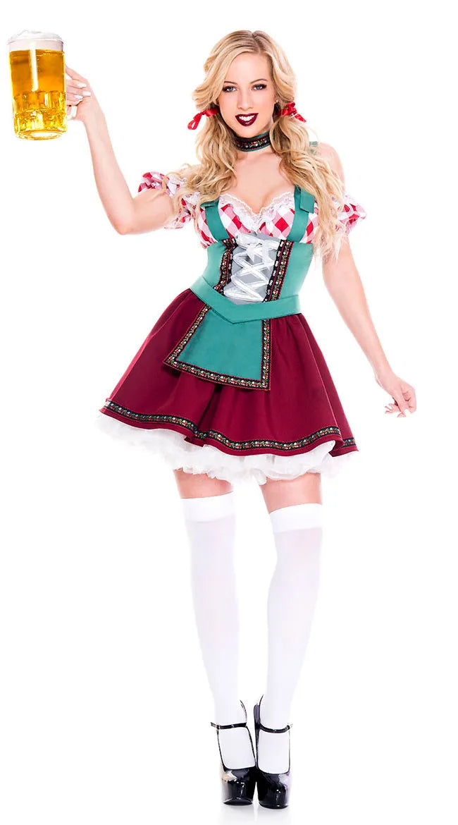 Bavarian Beer Maid Dirndl Dress for Oktoberfest Celebrations - Image 4
