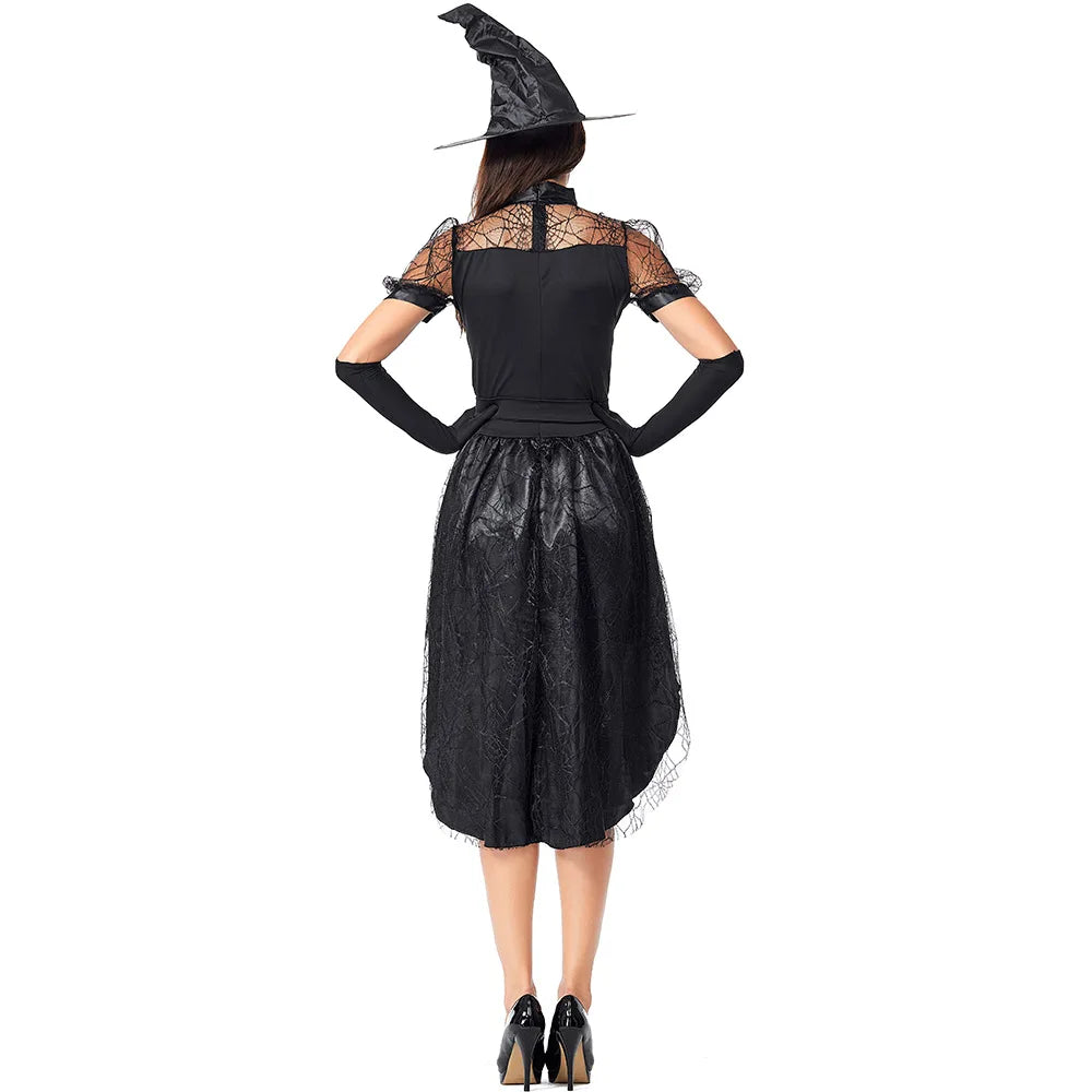Mystic Devil Witch Vampire Costume with Gothic Braces - Image 3