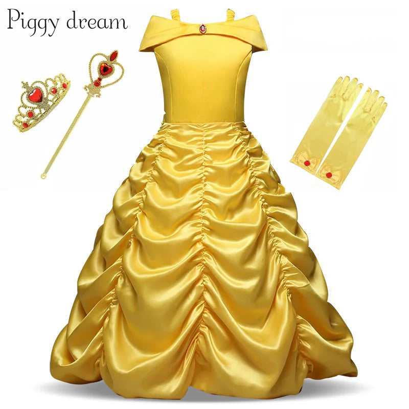 Girls Belle Princess Dress Cosplay for Parties & Birthdays - Image 18