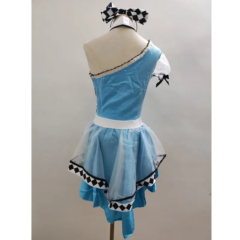 Enchanting Alice in Wonderland Sissy Maid Cosplay Costume - Image 12