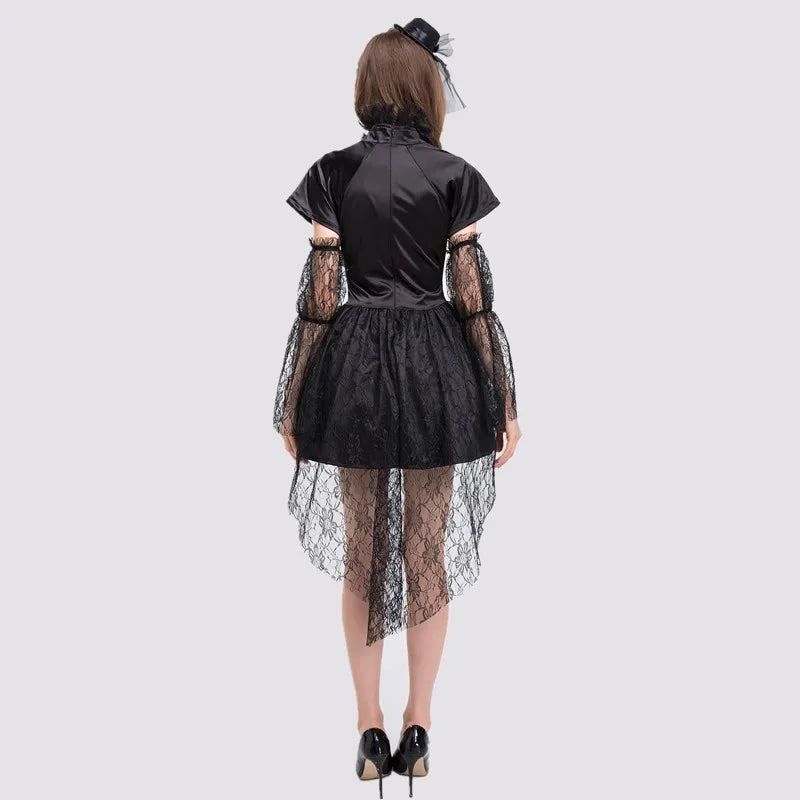Scary Gothic Vampire Bride Costume for Halloween Parties - Image 3