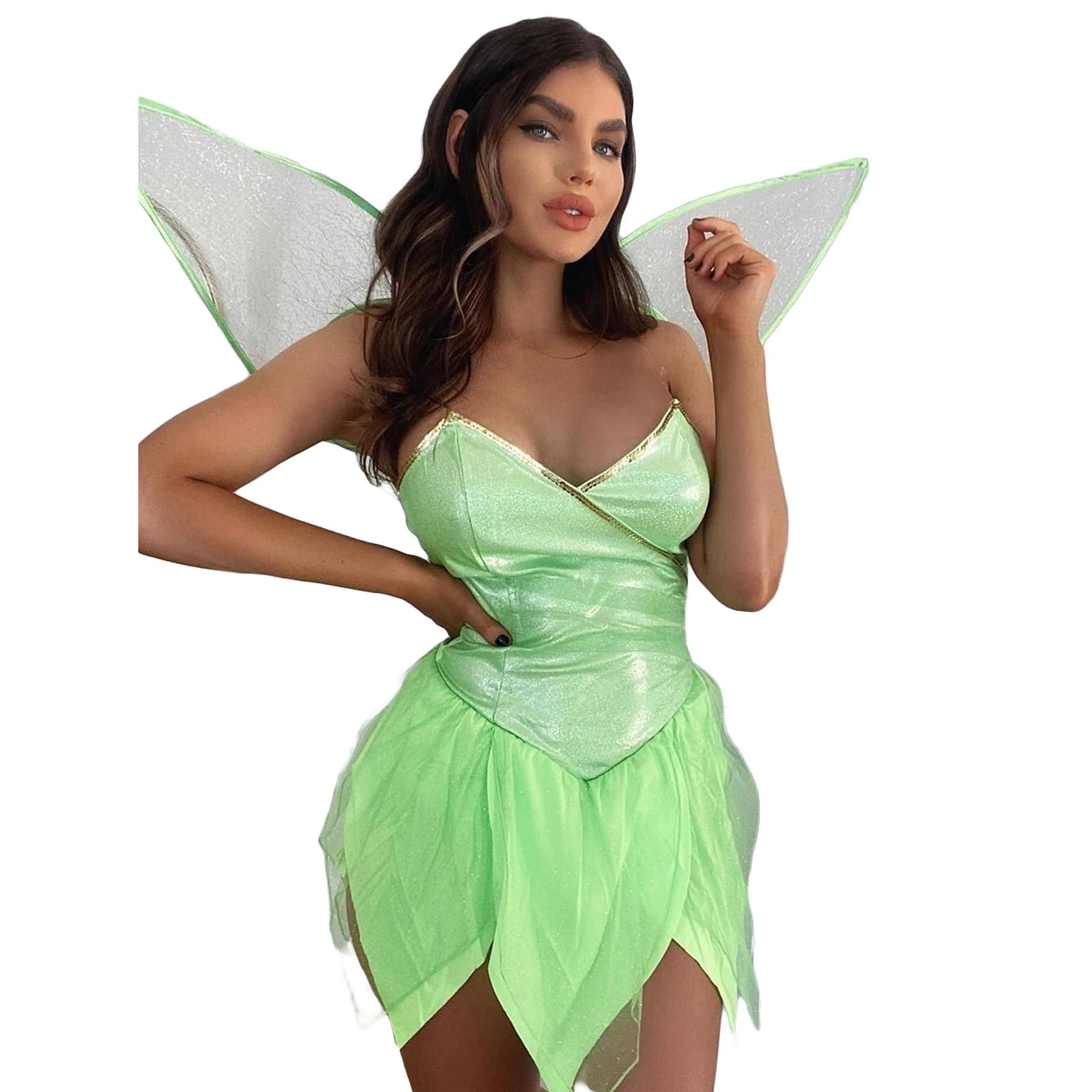Sexy Ladies Halloween Forest Fairy Costume with Wings