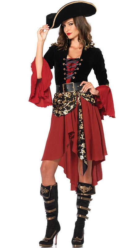 Women’s Pirate Captain Costume for Halloween Cosplay - Image 7