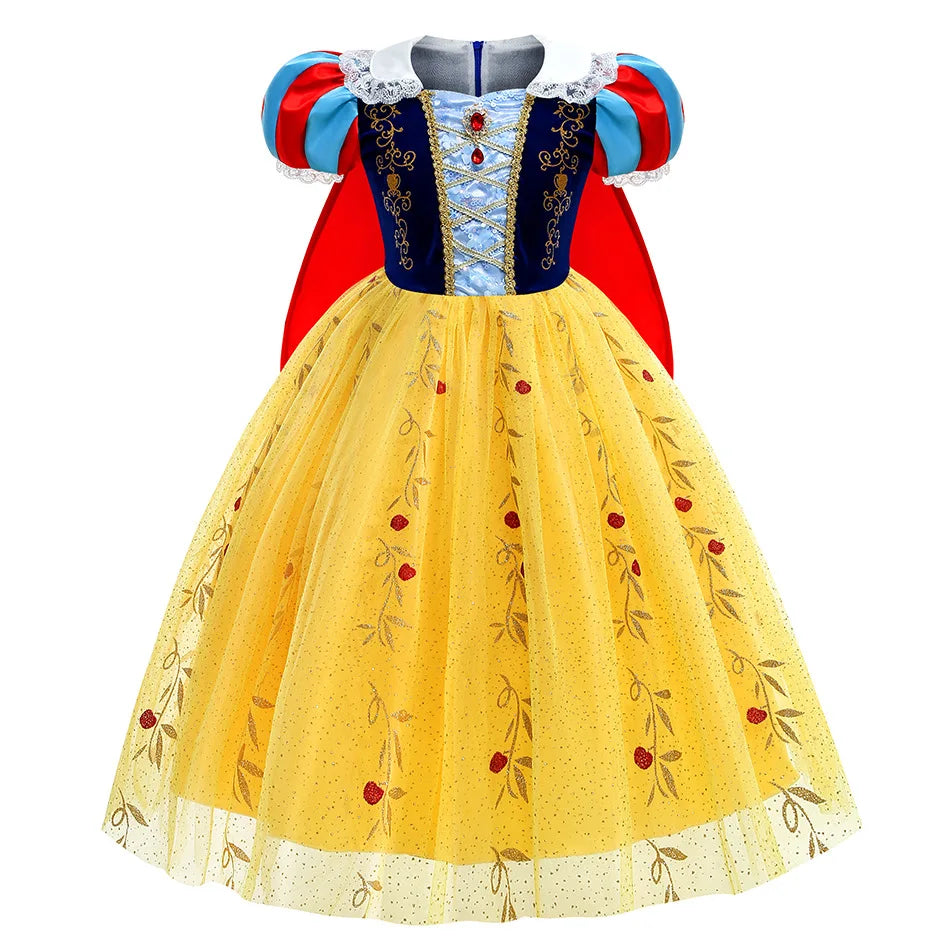 Deluxe Snow White Dress for Kids with Cloak - Image 16
