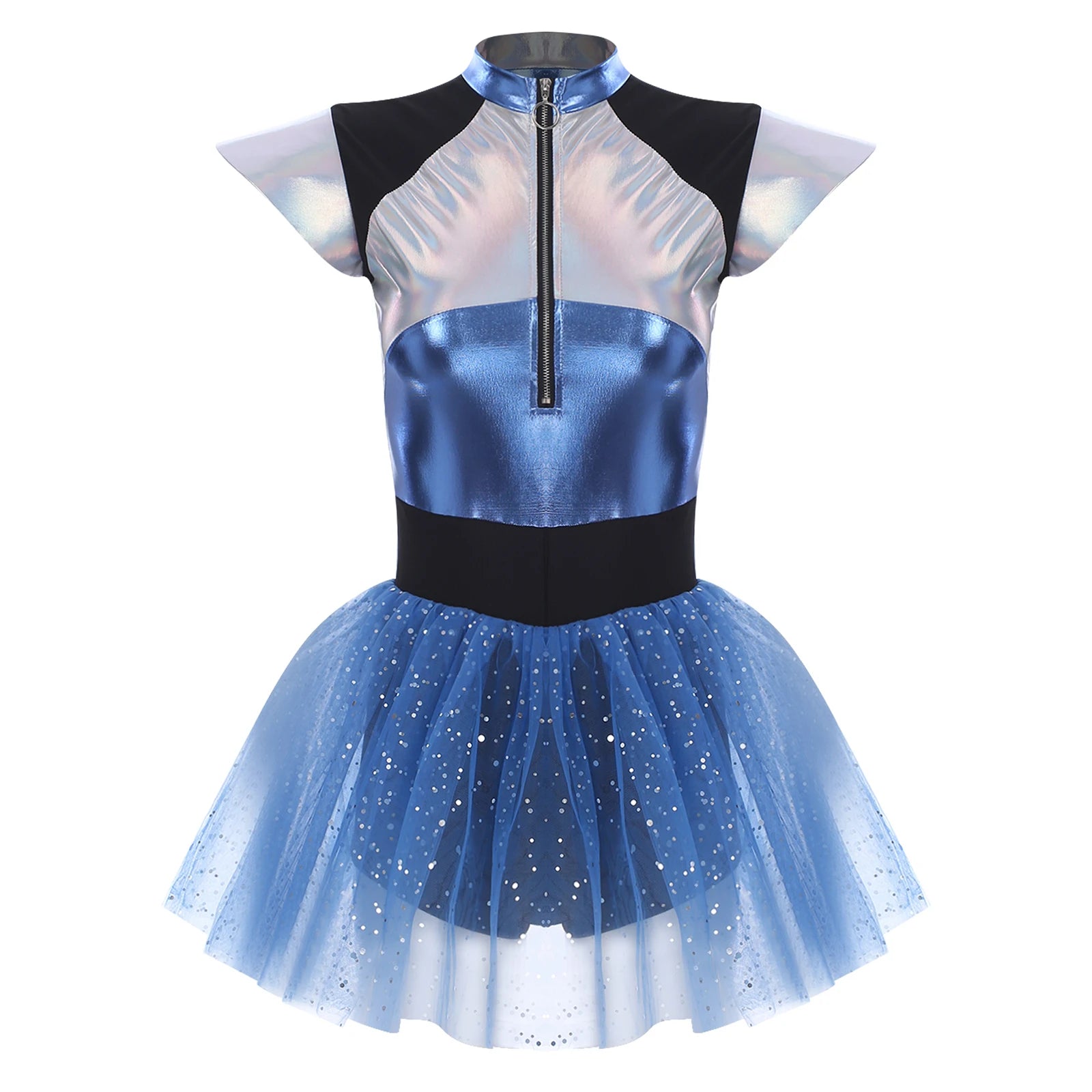 Women's Tulle Alien Space Cadet Costume Dress - Image 5