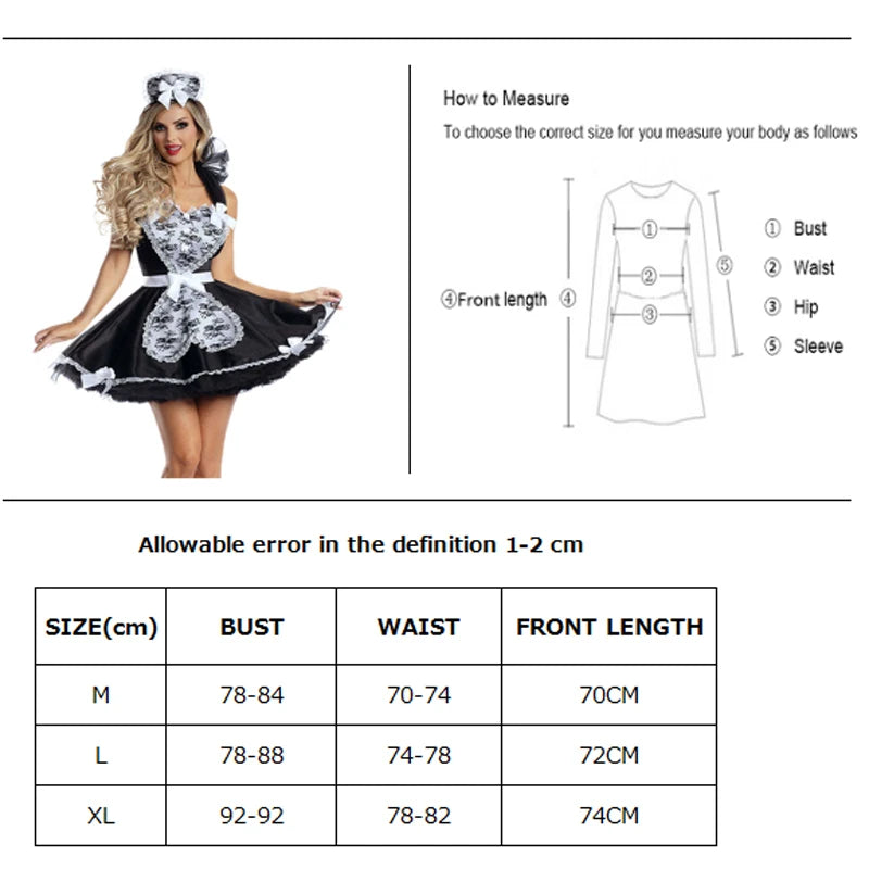 Naughty French Maid Costume for Fantasy Role Play - Image 10
