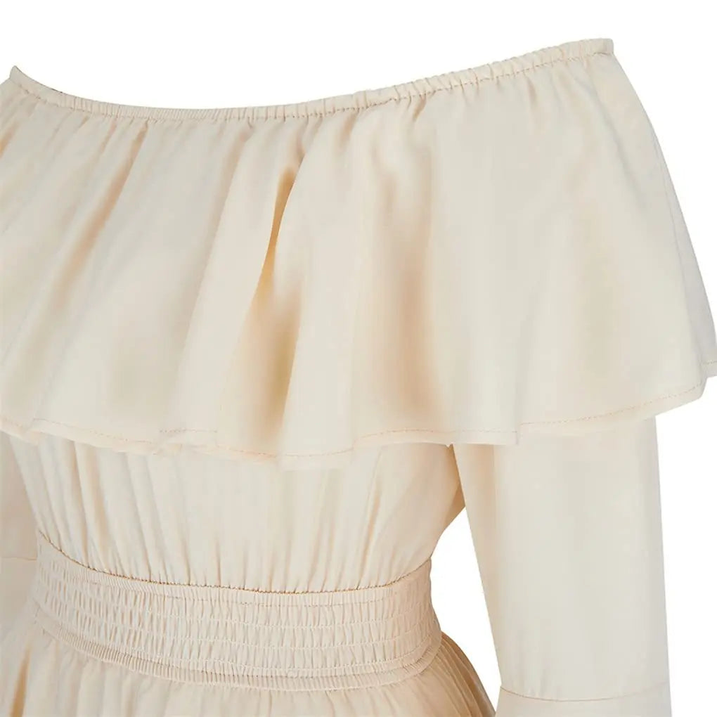 Elegant Off-Shoulder Medieval Dress for Women - Party Gown - Image 5